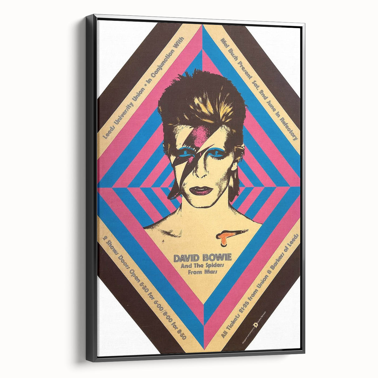 David Bowie Ziggy Stardust Retro Poster - Vintage Concert Art