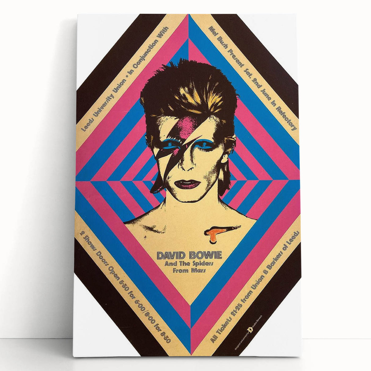David Bowie Ziggy Stardust Retro Poster - Vintage Concert Art