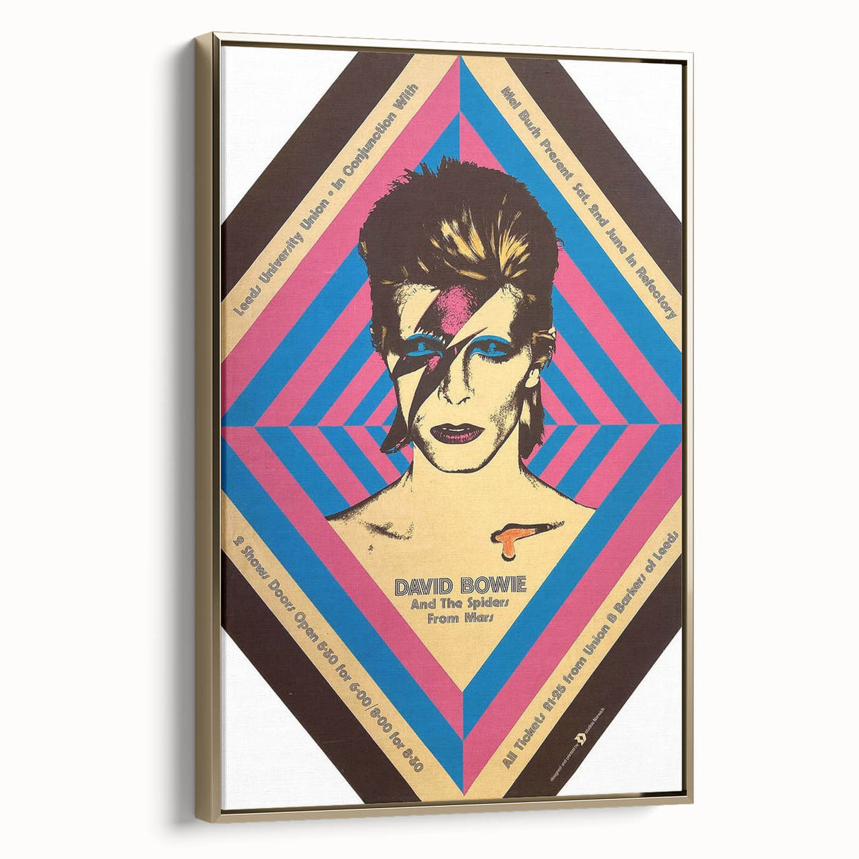 David Bowie Ziggy Stardust Retro Poster - Vintage Concert Art