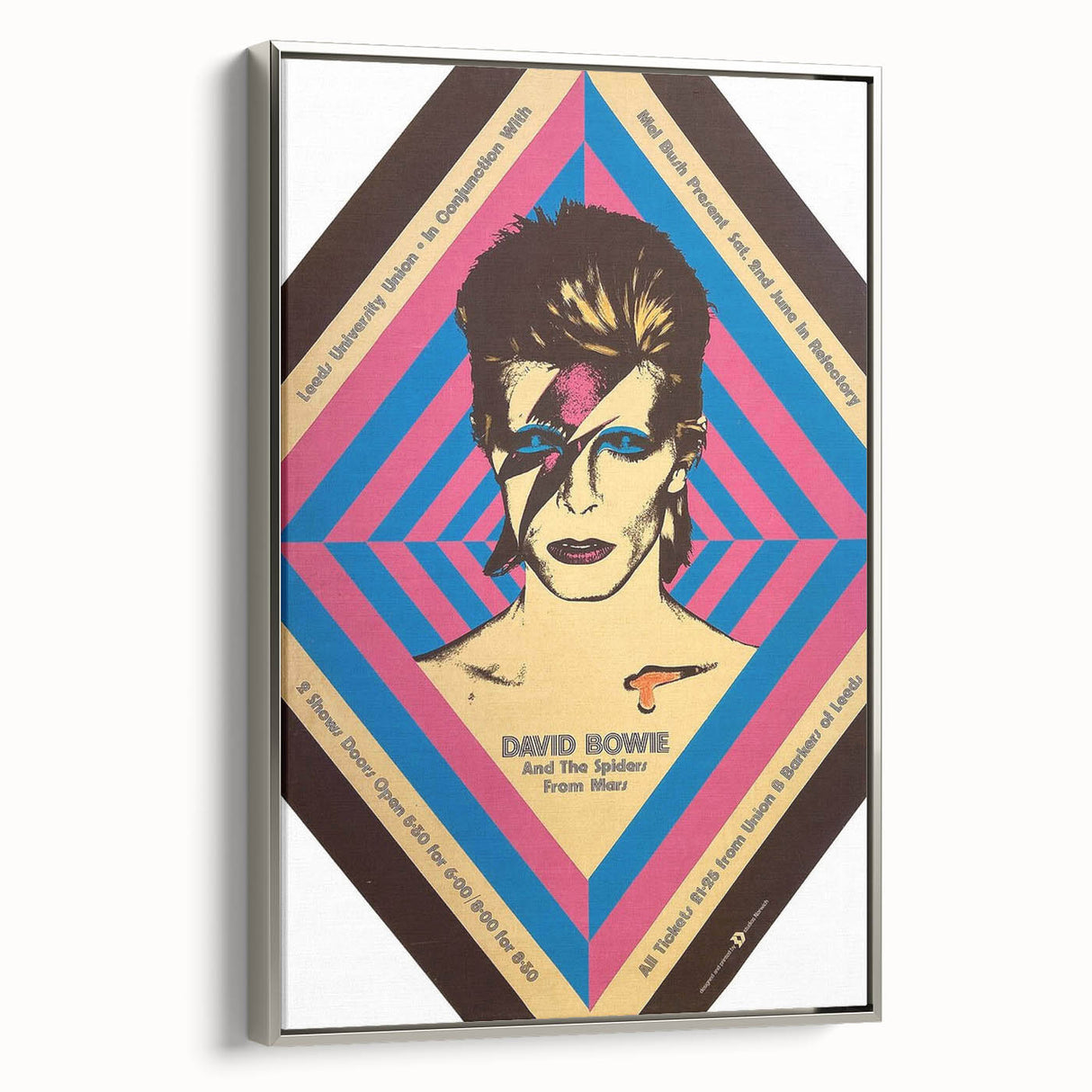 David Bowie Ziggy Stardust Retro Poster - Vintage Concert Art