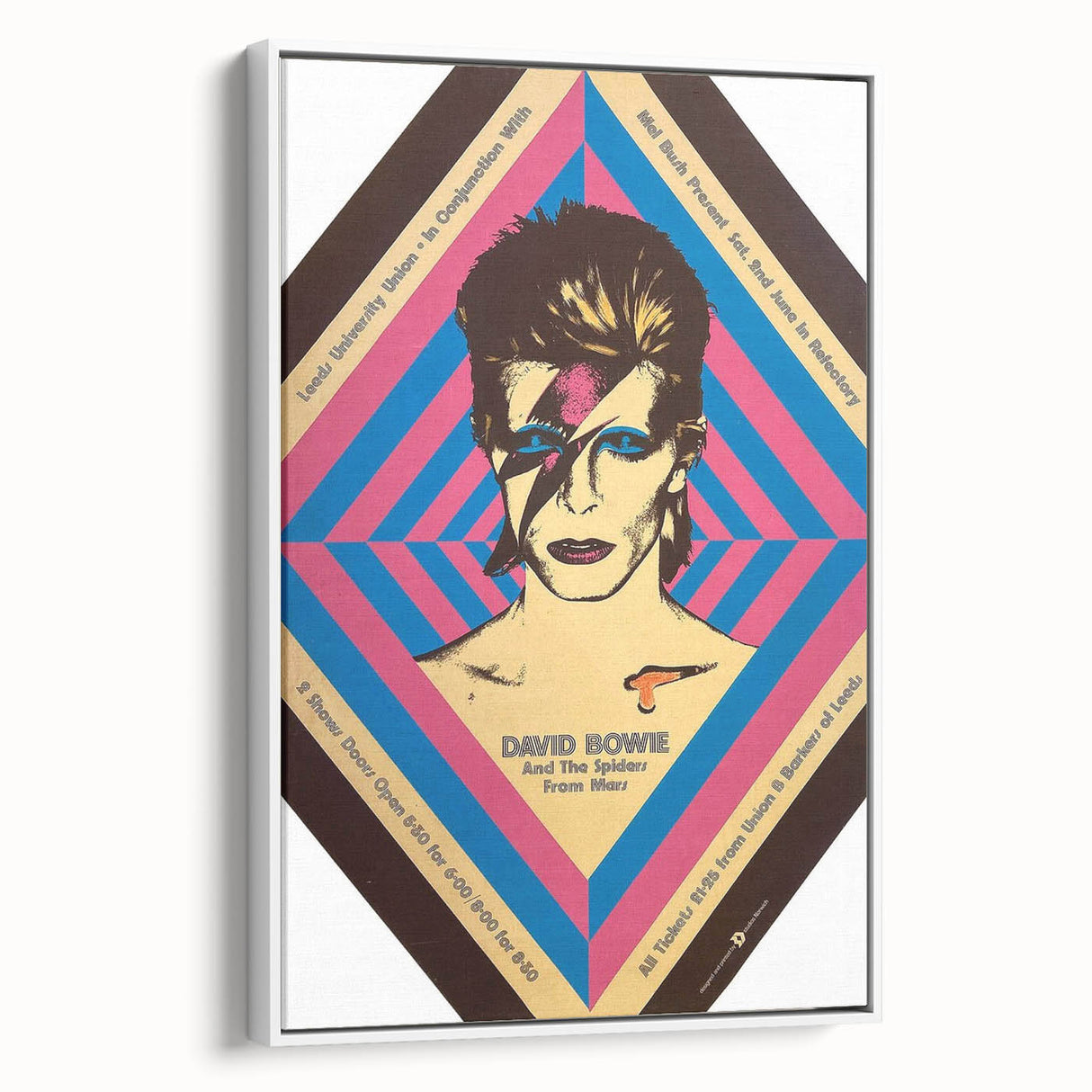 David Bowie Ziggy Stardust Retro Poster - Vintage Concert Art