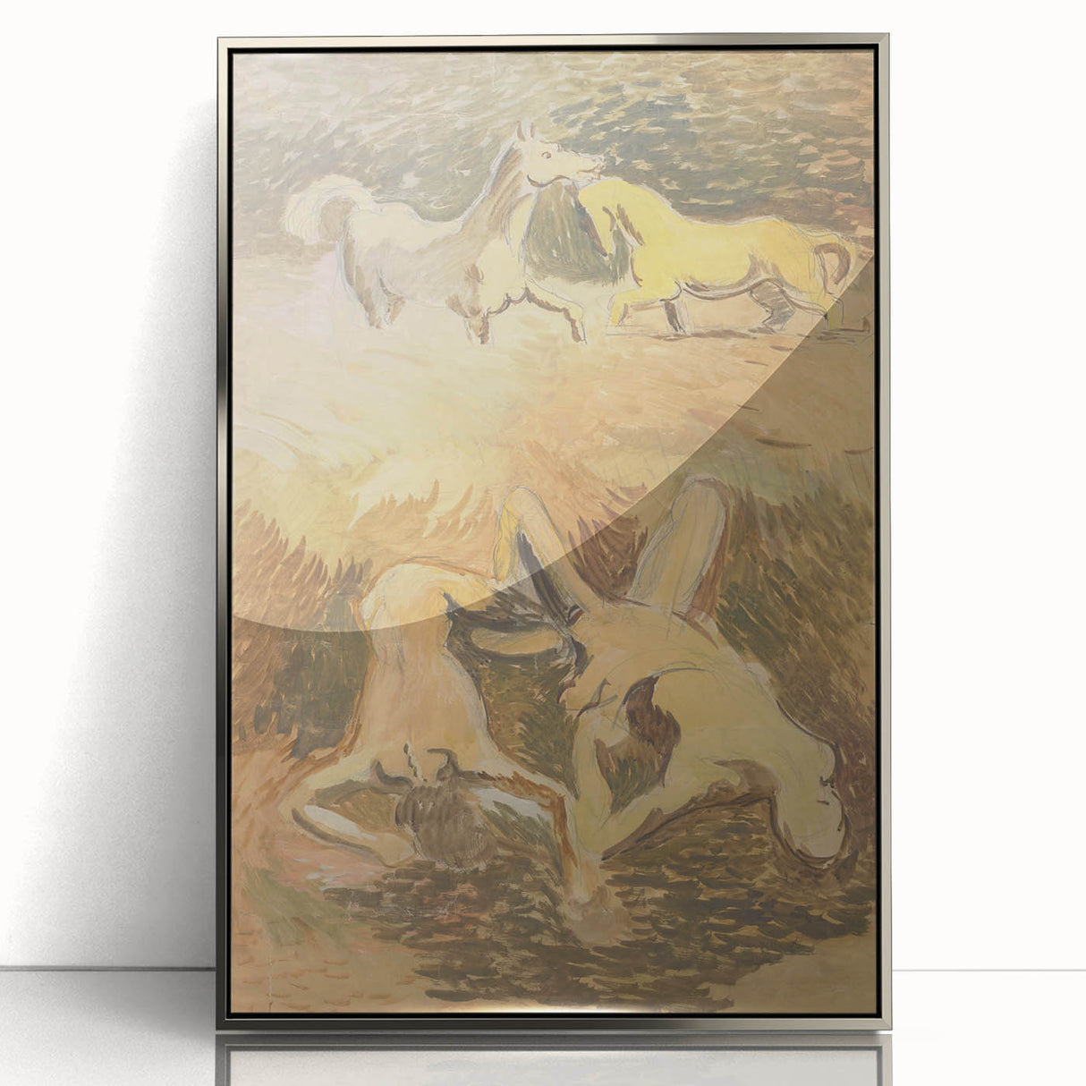 Dynamic Horse Scene Wall Art - Abstract Modern Art Prints