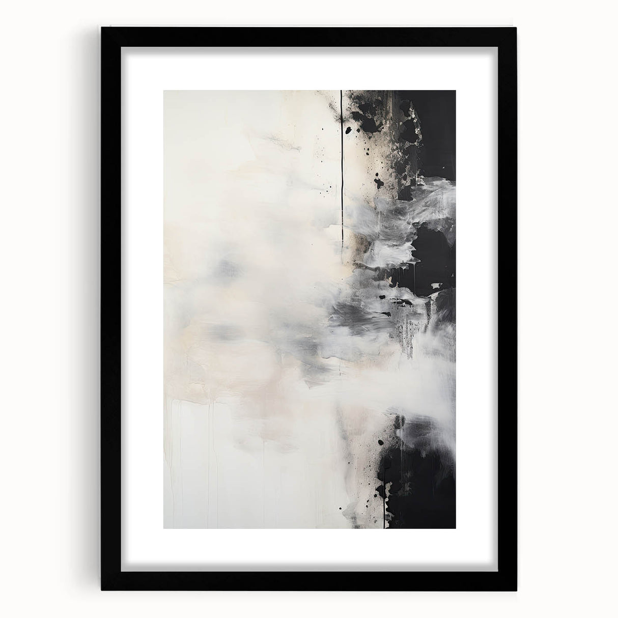 Framed Dining Room Prints – Black and White Abstract Wall Art