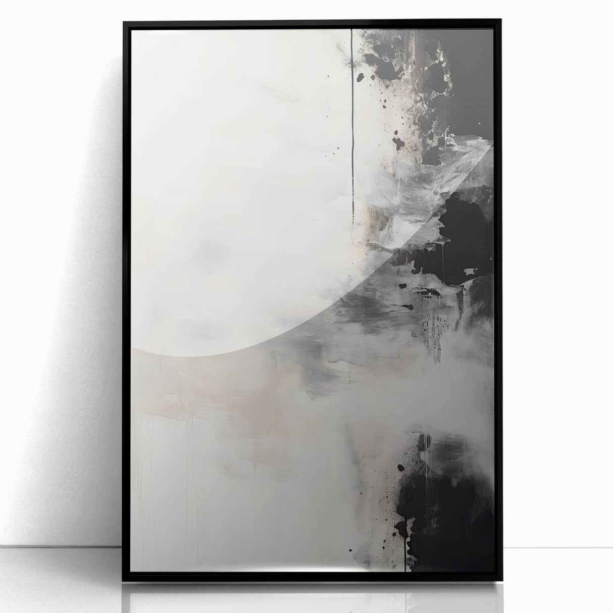 Framed Dining Room Prints – Black and White Abstract Wall Art
