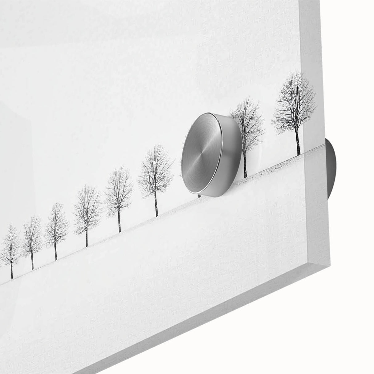 Minimalist Office Wall Art – Modern Black and White Winter Scene