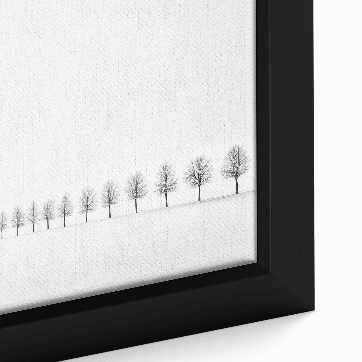 Minimalist Office Wall Art – Modern Black and White Winter Scene