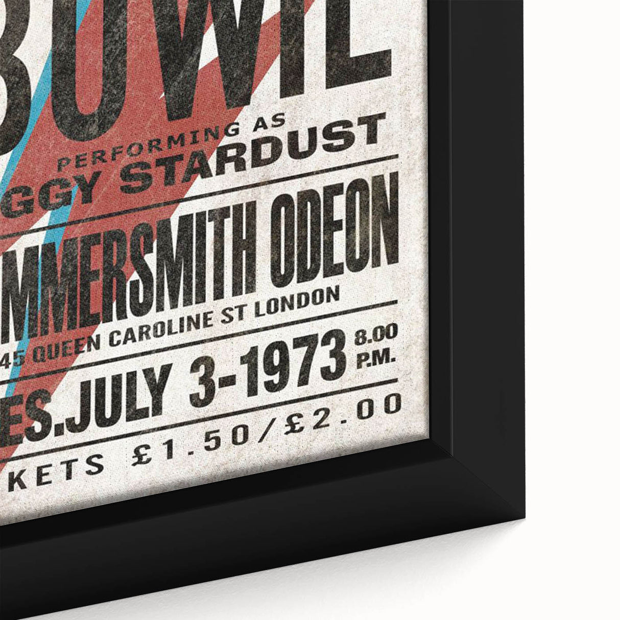 David Bowie Ziggy Stardust Retro Poster - Vintage Concert Art