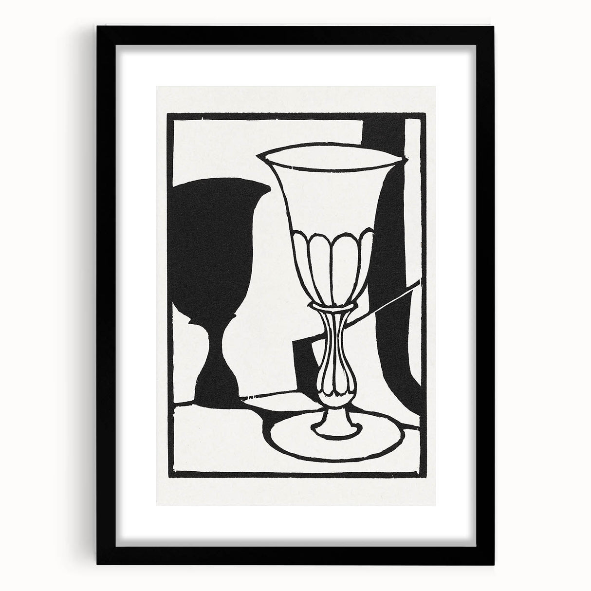 Modern Black and White Wall Art - The Cup by Roger Fry