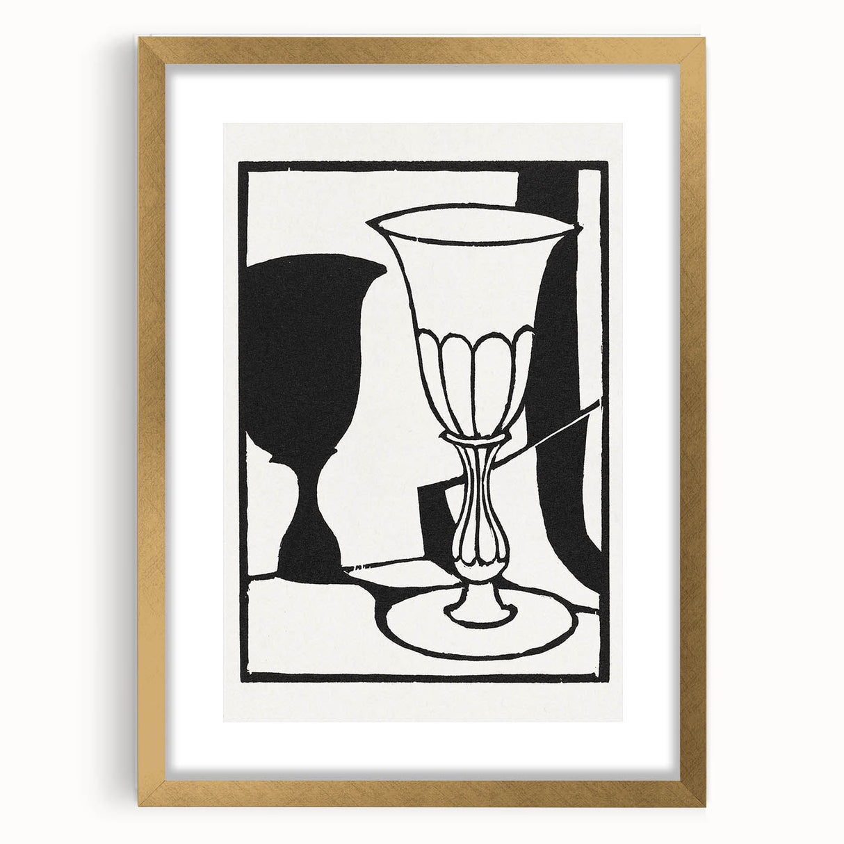 Modern Black and White Wall Art - The Cup by Roger Fry