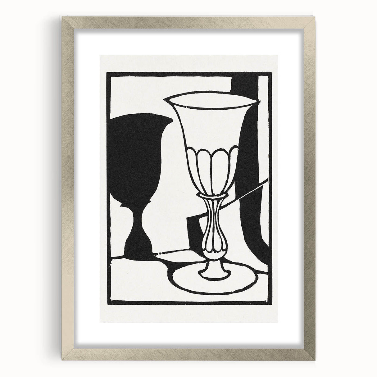 Modern Black and White Wall Art - The Cup by Roger Fry