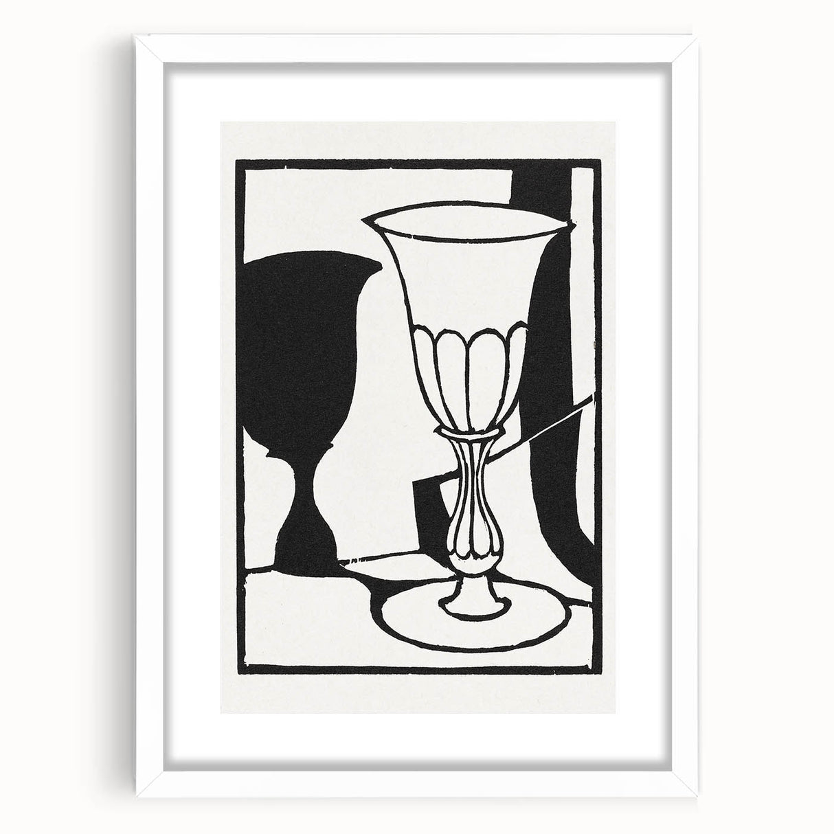 Modern Black and White Wall Art - The Cup by Roger Fry