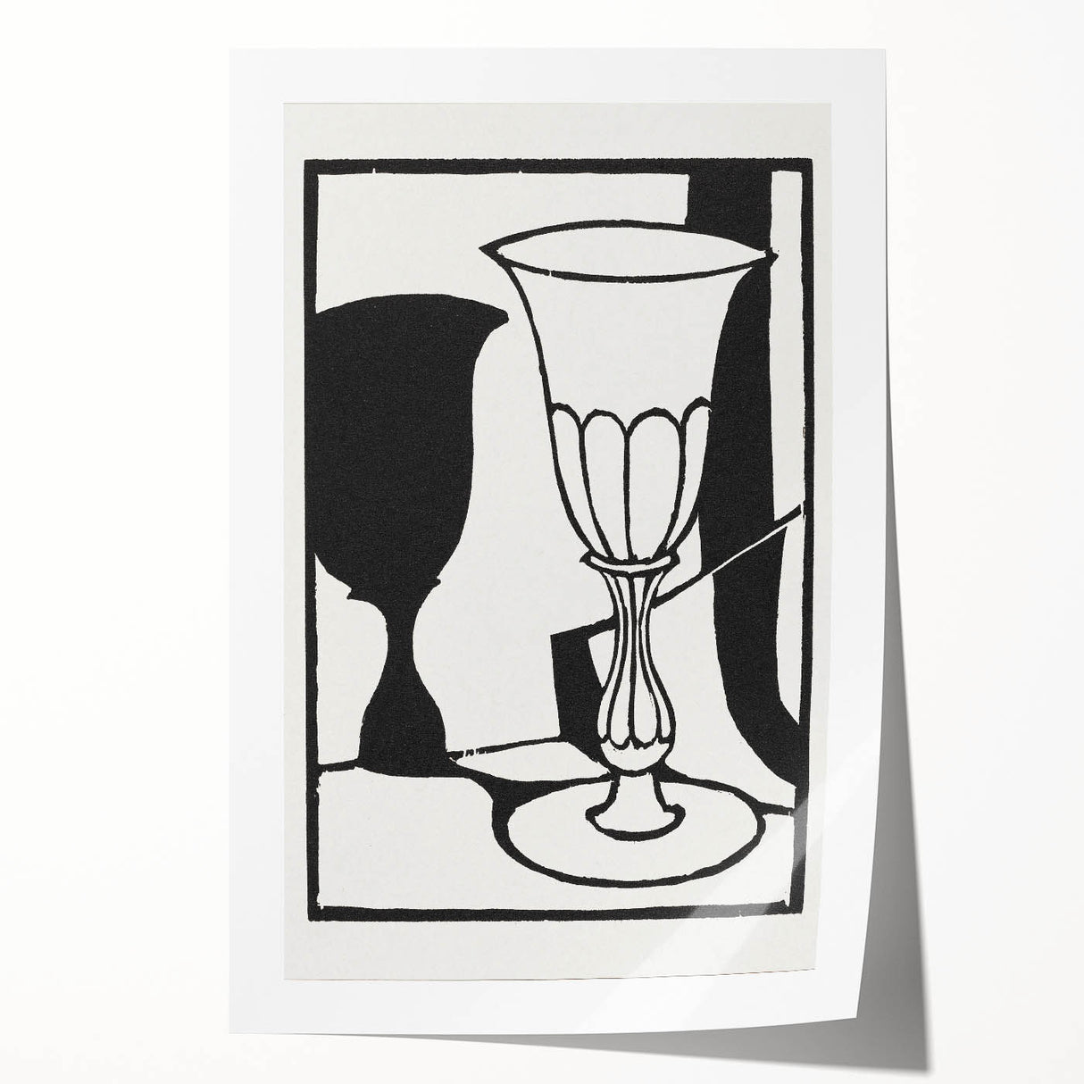 Modern Black and White Wall Art - The Cup by Roger Fry