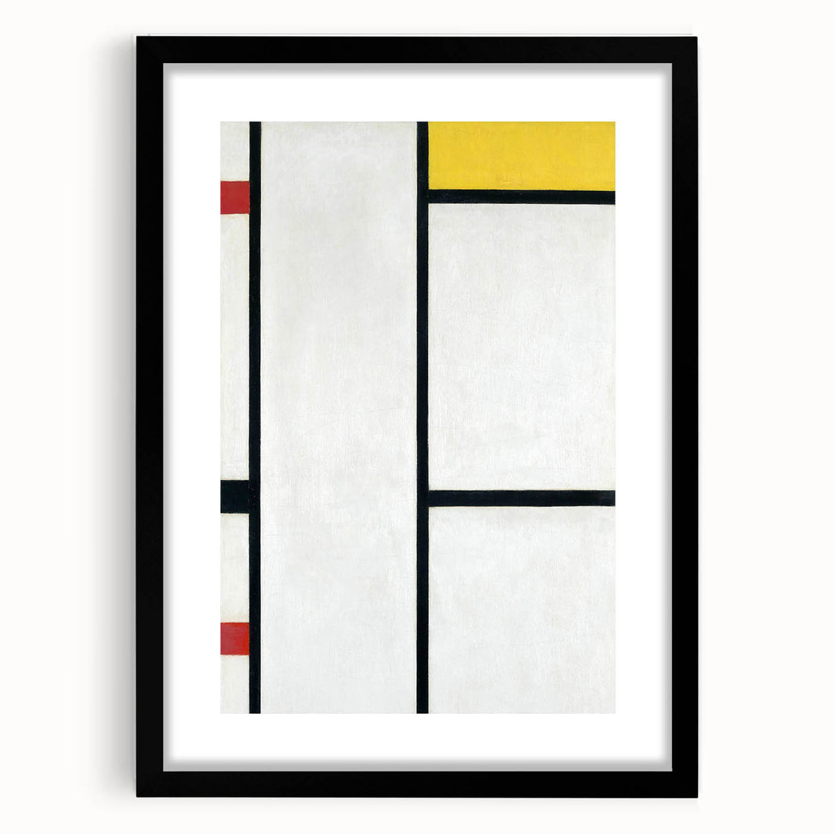 Modern Abstract Art Print - Mondrian's Red, Yellow, and Blue