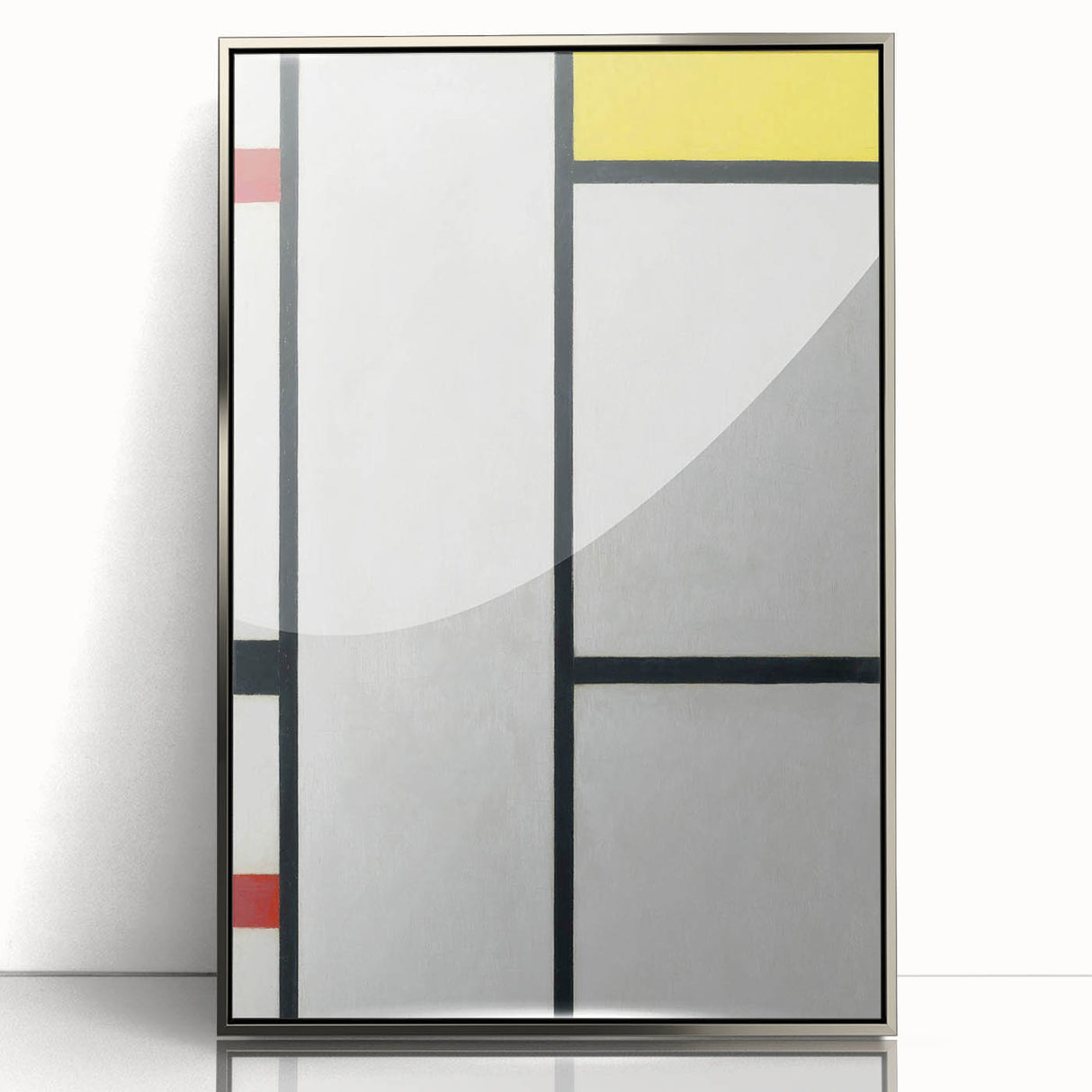 Modern Abstract Art Print - Mondrian's Red, Yellow, and Blue