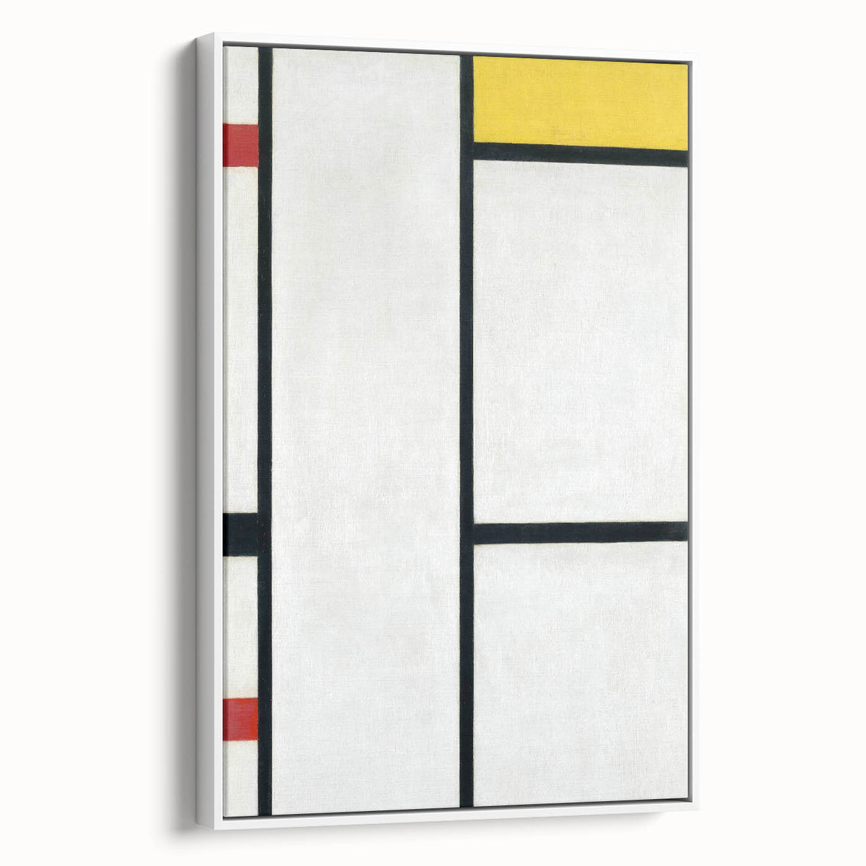 Modern Abstract Art Print - Mondrian's Red, Yellow, and Blue