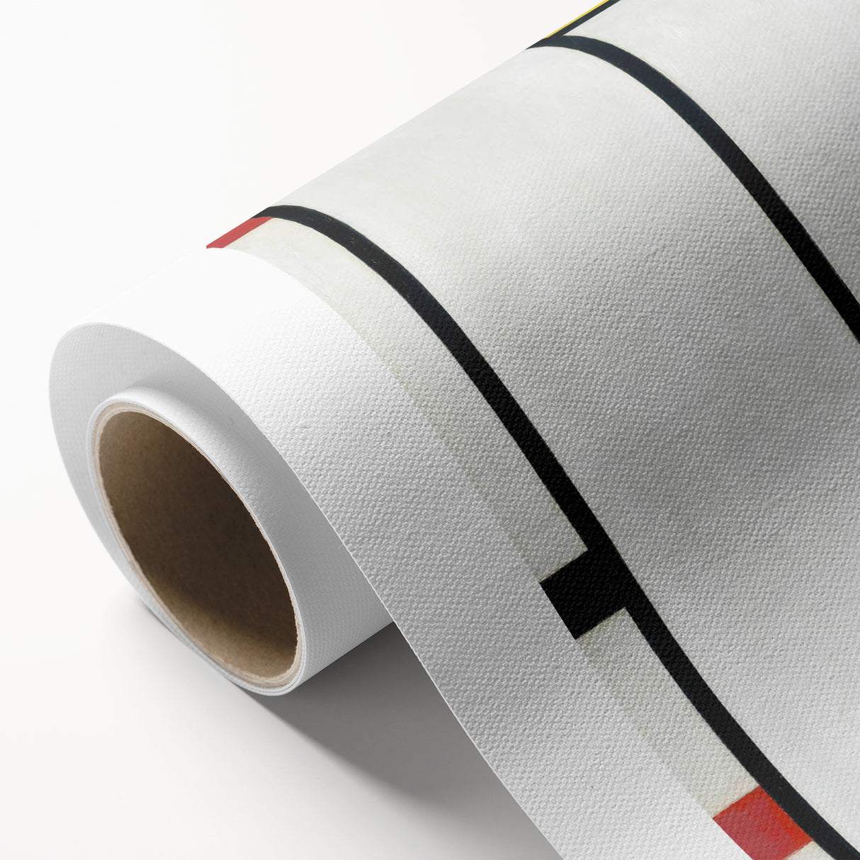 Modern Abstract Art Print - Mondrian's Red, Yellow, and Blue