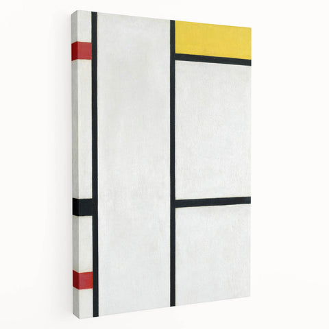 Modern Abstract Art Print - Mondrian's Red, Yellow, and Blue