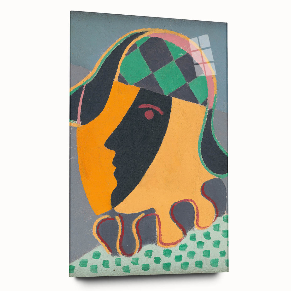 Abstract Pierrot Head Wall Art - Modern Vibrant Art Prints