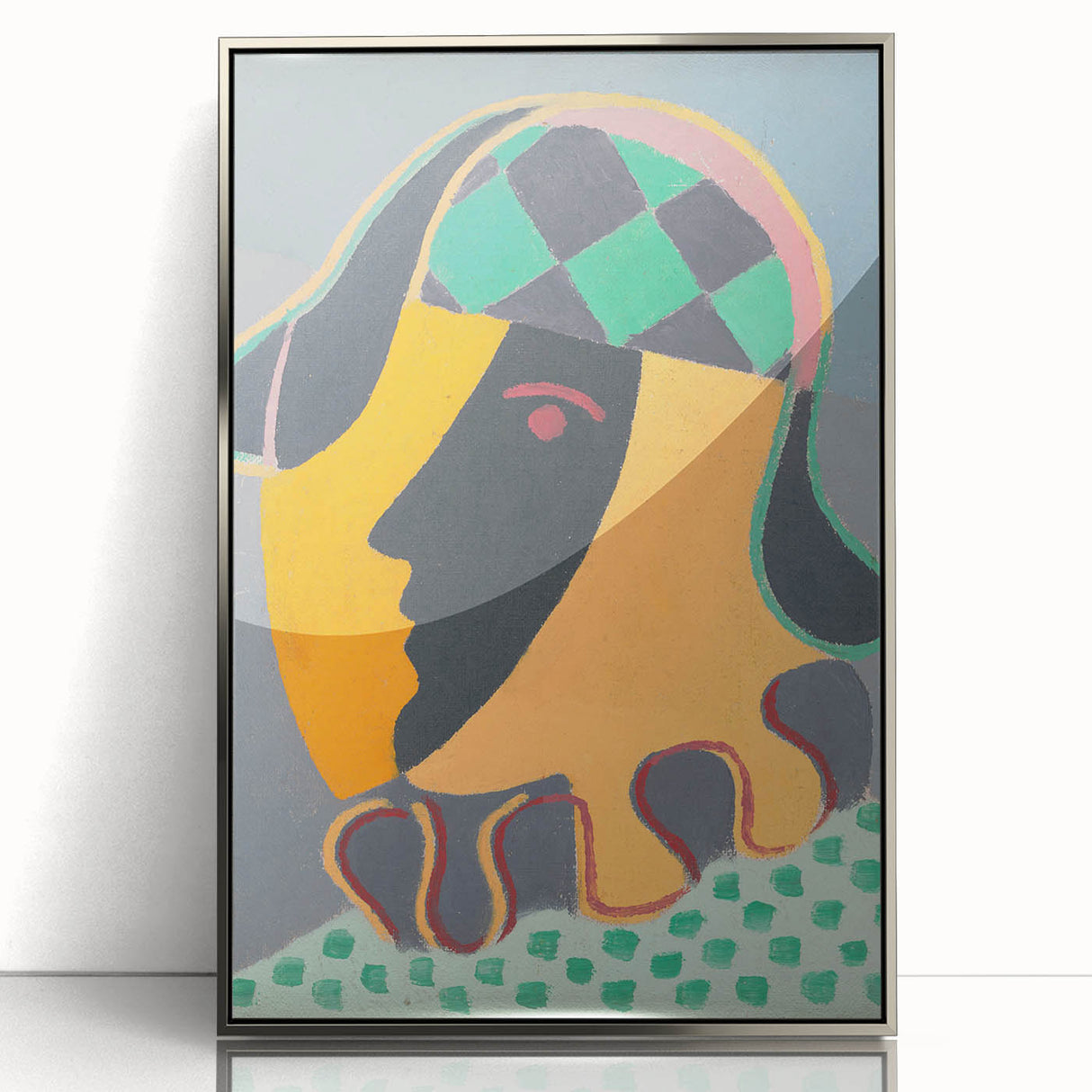 Abstract Pierrot Head Wall Art - Modern Vibrant Art Prints