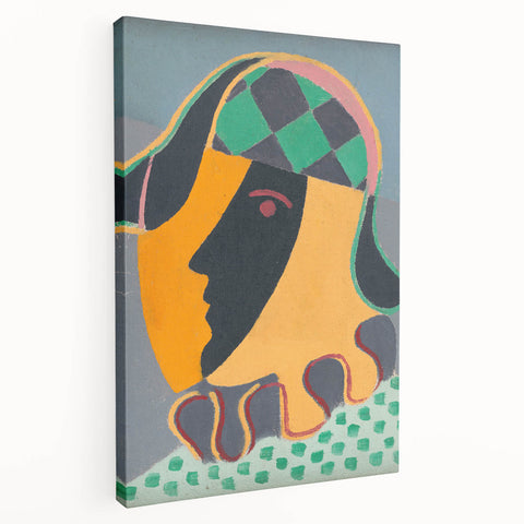 Abstract Pierrot Head Wall Art - Modern Vibrant Art Prints
