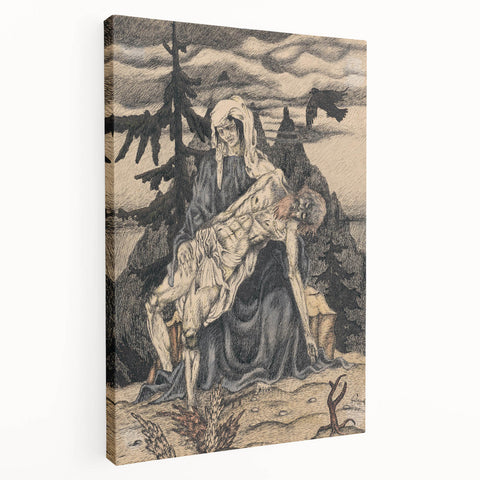 Modern Pietà Artwork - Abstract Religious Wall Art by Galanda