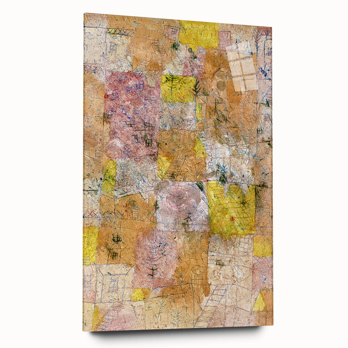 Suburban Idyll Wall Art - Abstract Modern Print by Paul Klee