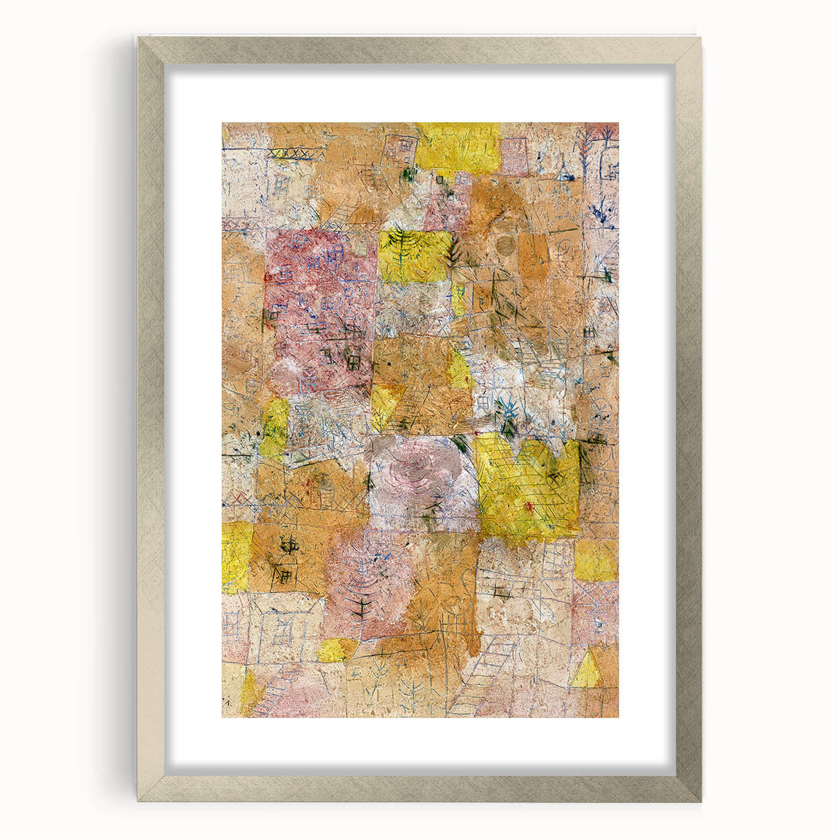 Suburban Idyll Wall Art - Abstract Modern Print by Paul Klee