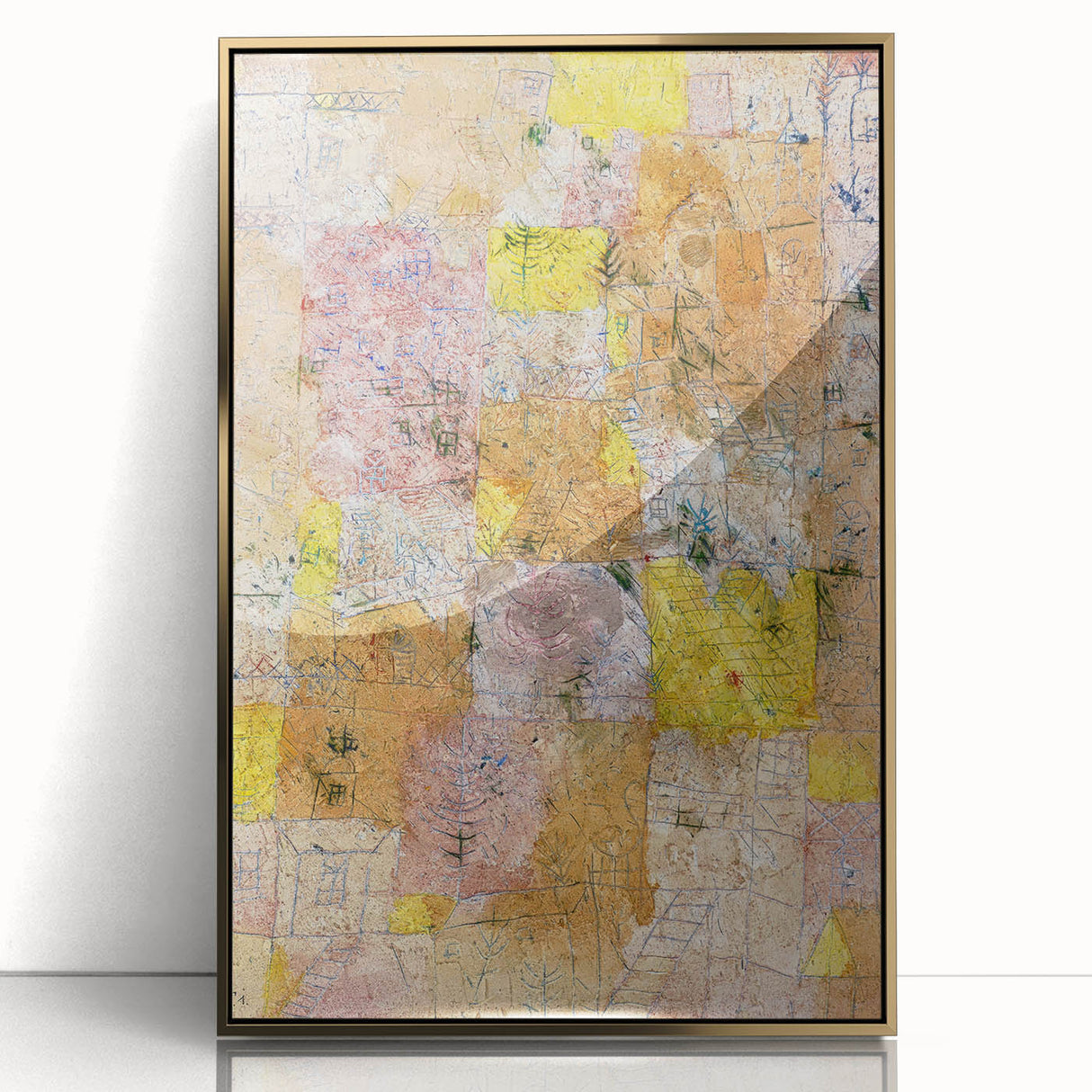 Suburban Idyll Wall Art - Abstract Modern Print by Paul Klee