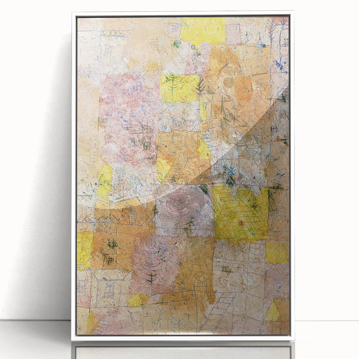 Suburban Idyll Wall Art - Abstract Modern Print by Paul Klee