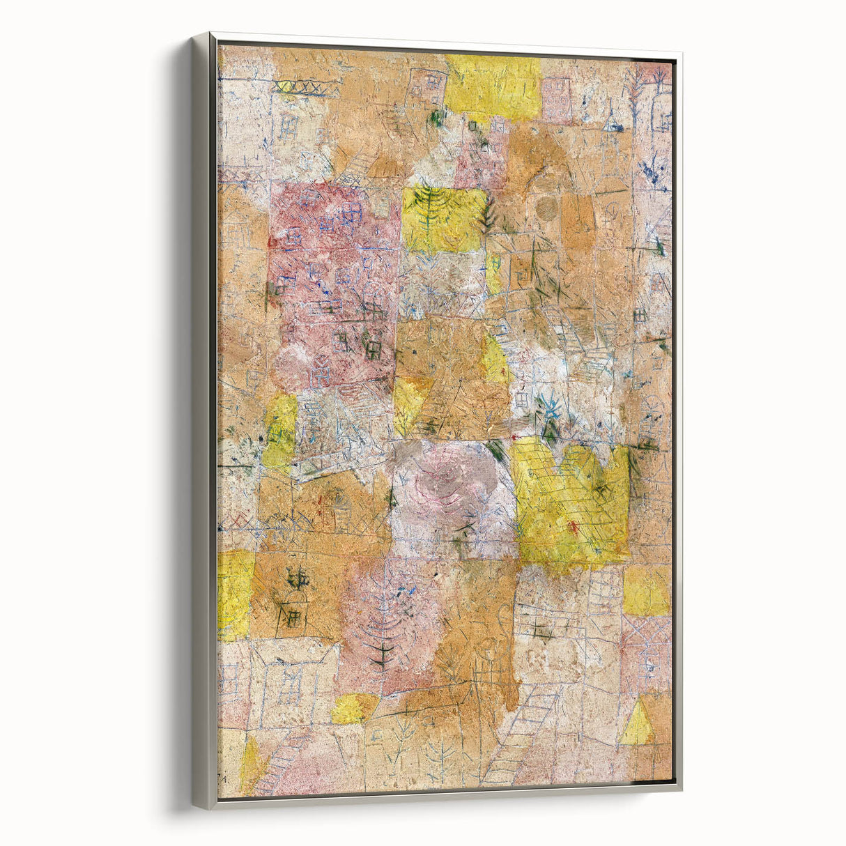 Suburban Idyll Wall Art - Abstract Modern Print by Paul Klee