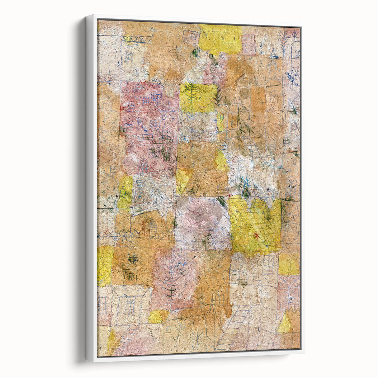 Suburban Idyll Wall Art - Abstract Modern Print by Paul Klee