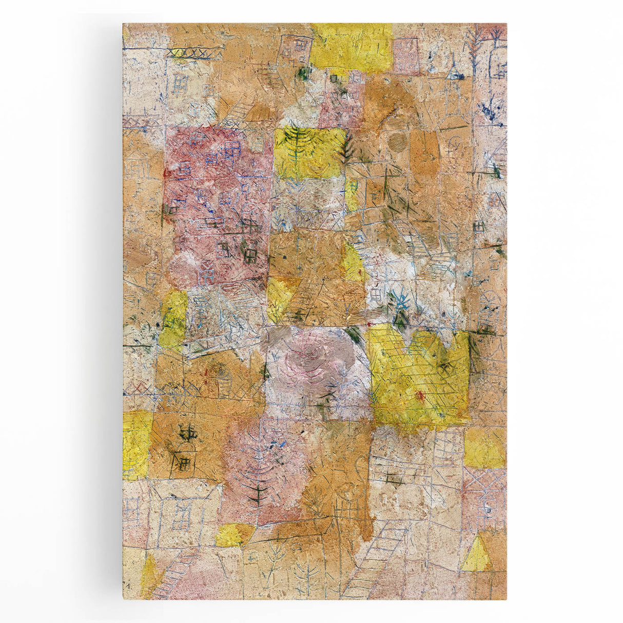 Suburban Idyll Wall Art - Abstract Modern Print by Paul Klee