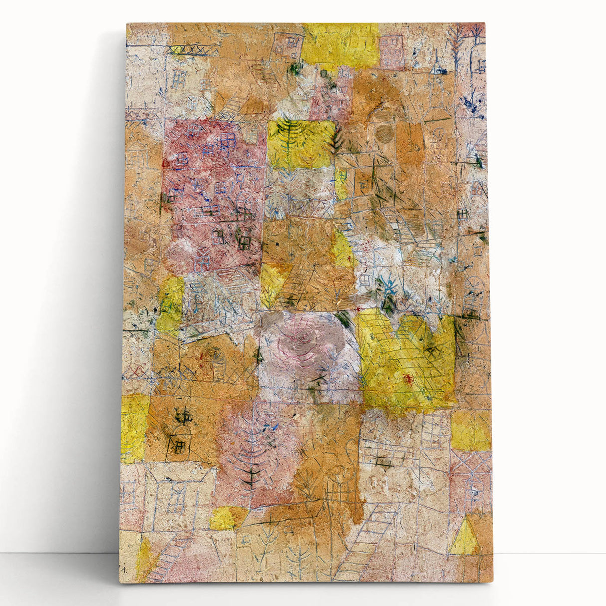 Suburban Idyll Wall Art - Abstract Modern Print by Paul Klee