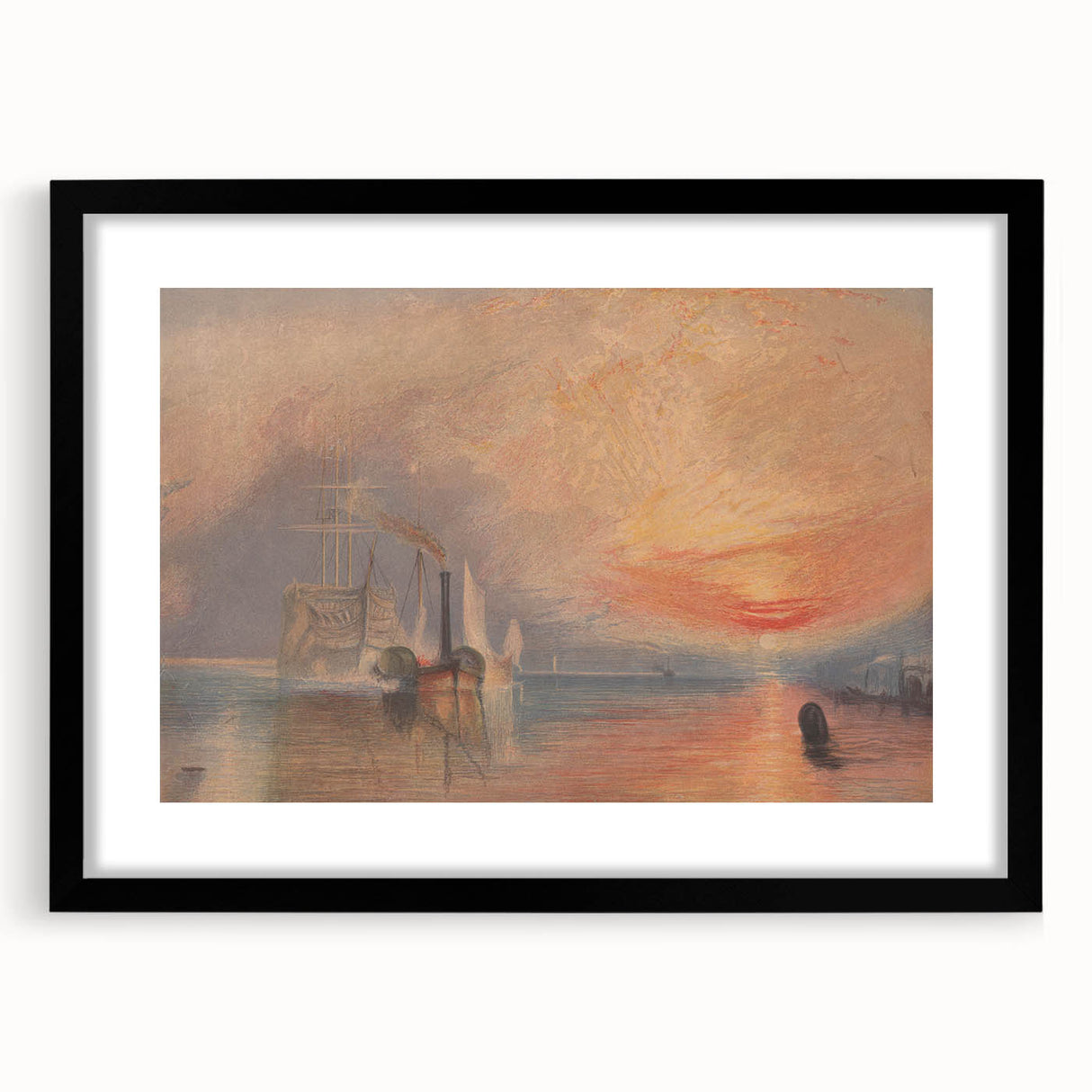 Romanticism Art - The Fighting Temeraire by J.M.W. Turner Print