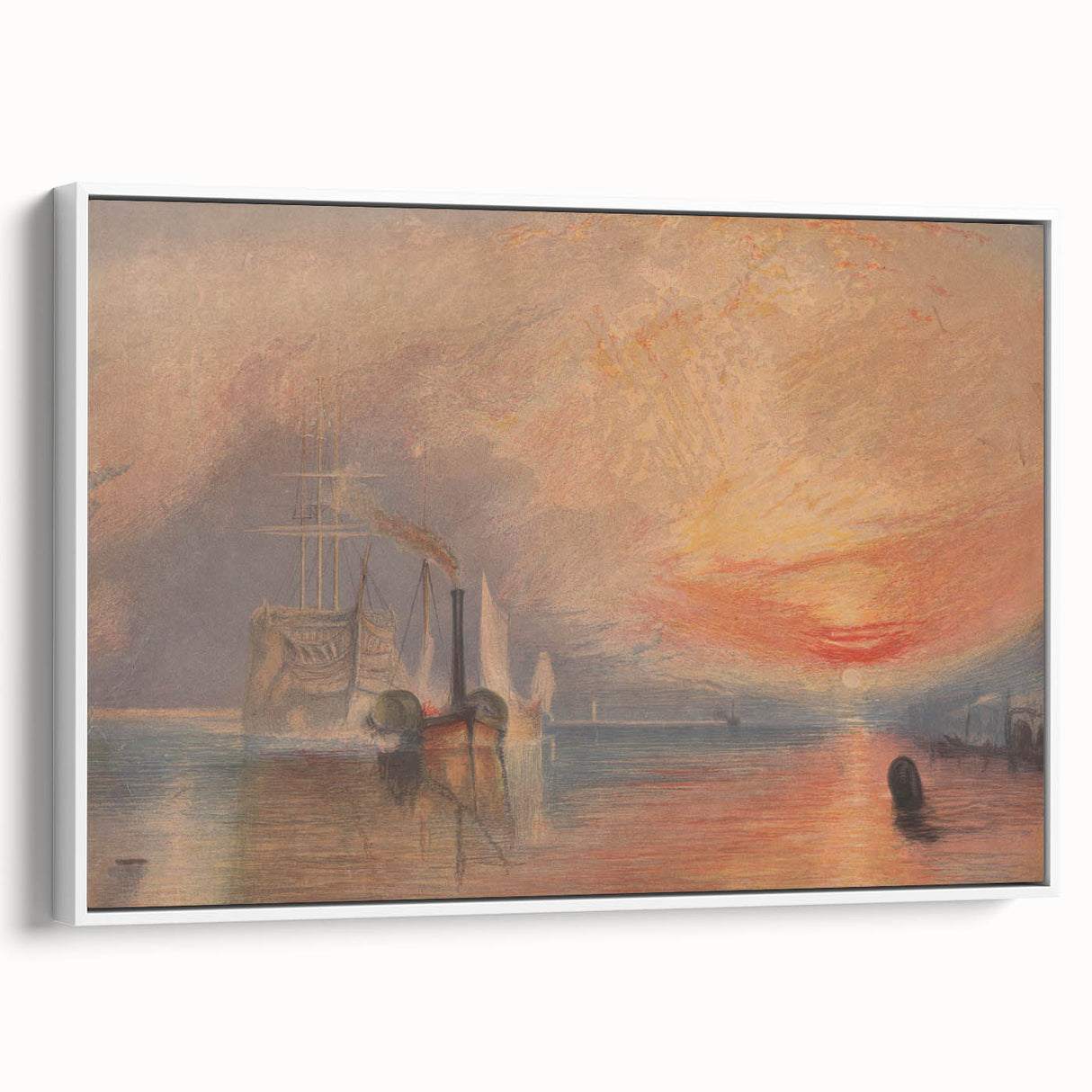 Romanticism Art - The Fighting Temeraire by J.M.W. Turner Print