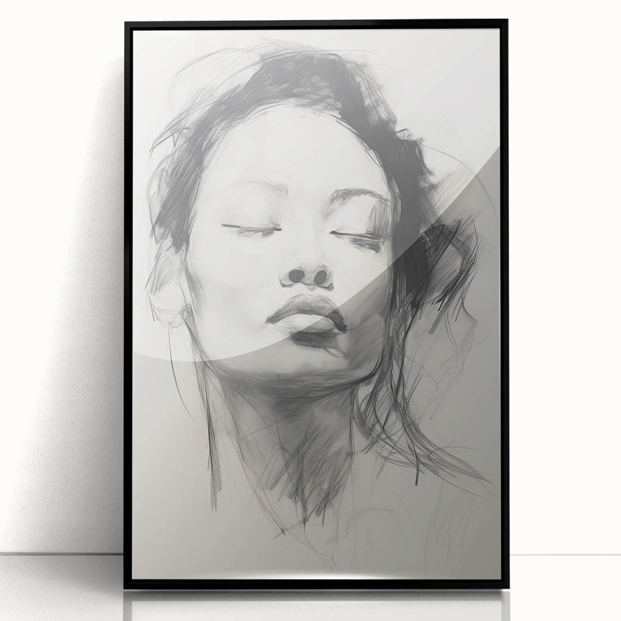 Contemporary Dining Art Pieces – Black & White Portrait Sketch