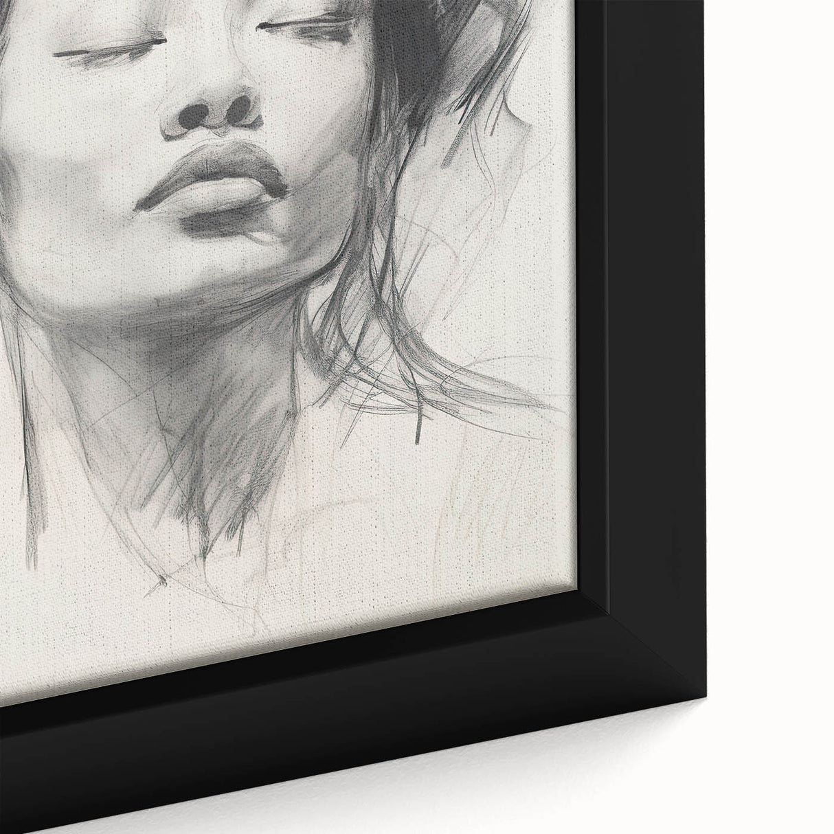 Contemporary Dining Art Pieces – Black & White Portrait Sketch