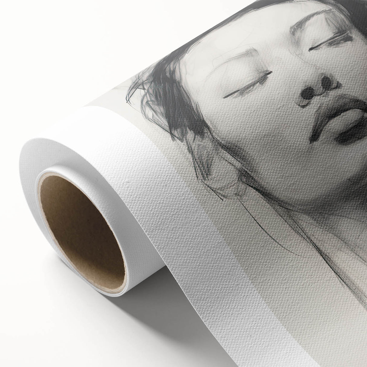 Contemporary Dining Art Pieces – Black & White Portrait Sketch