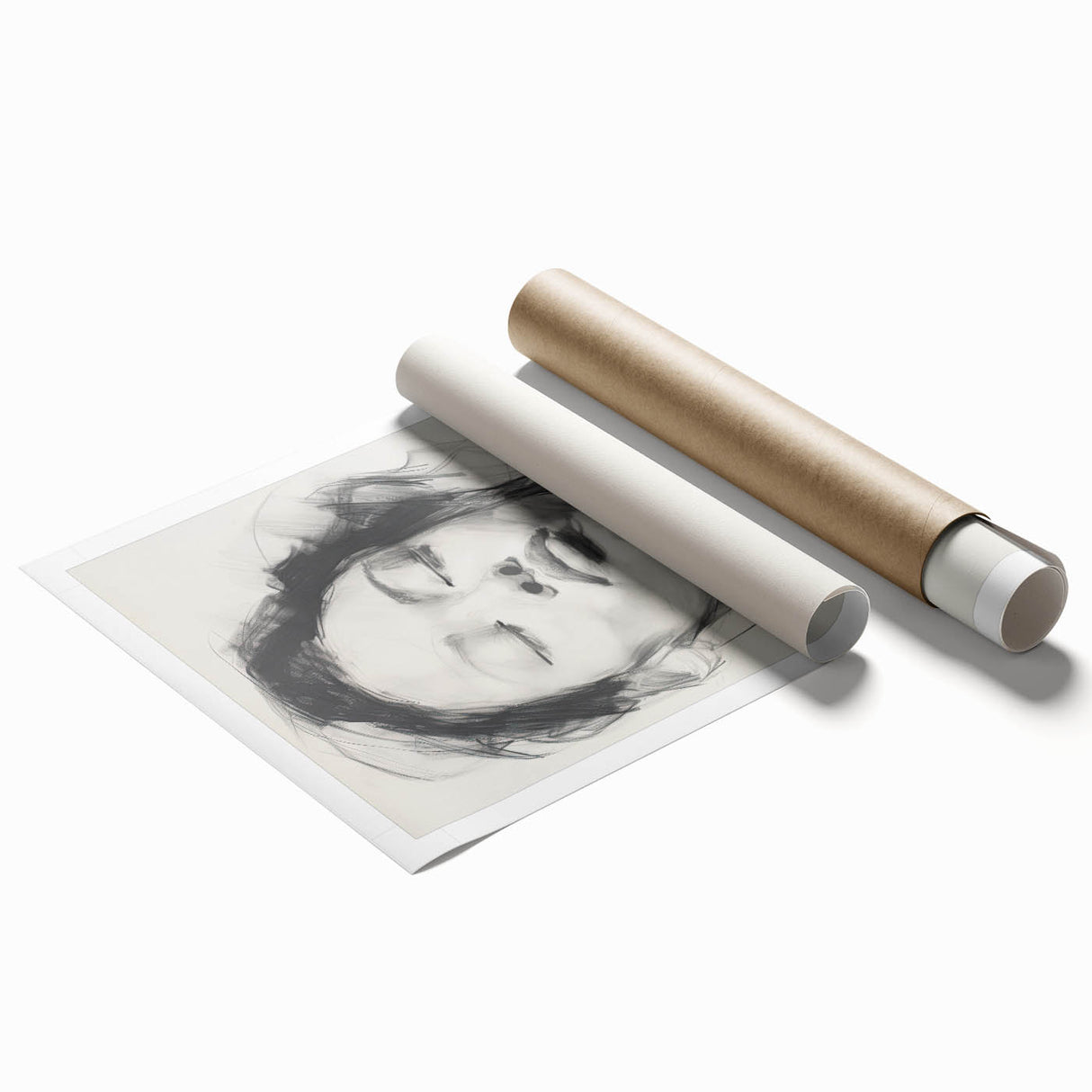 Contemporary Dining Art Pieces – Black & White Portrait Sketch