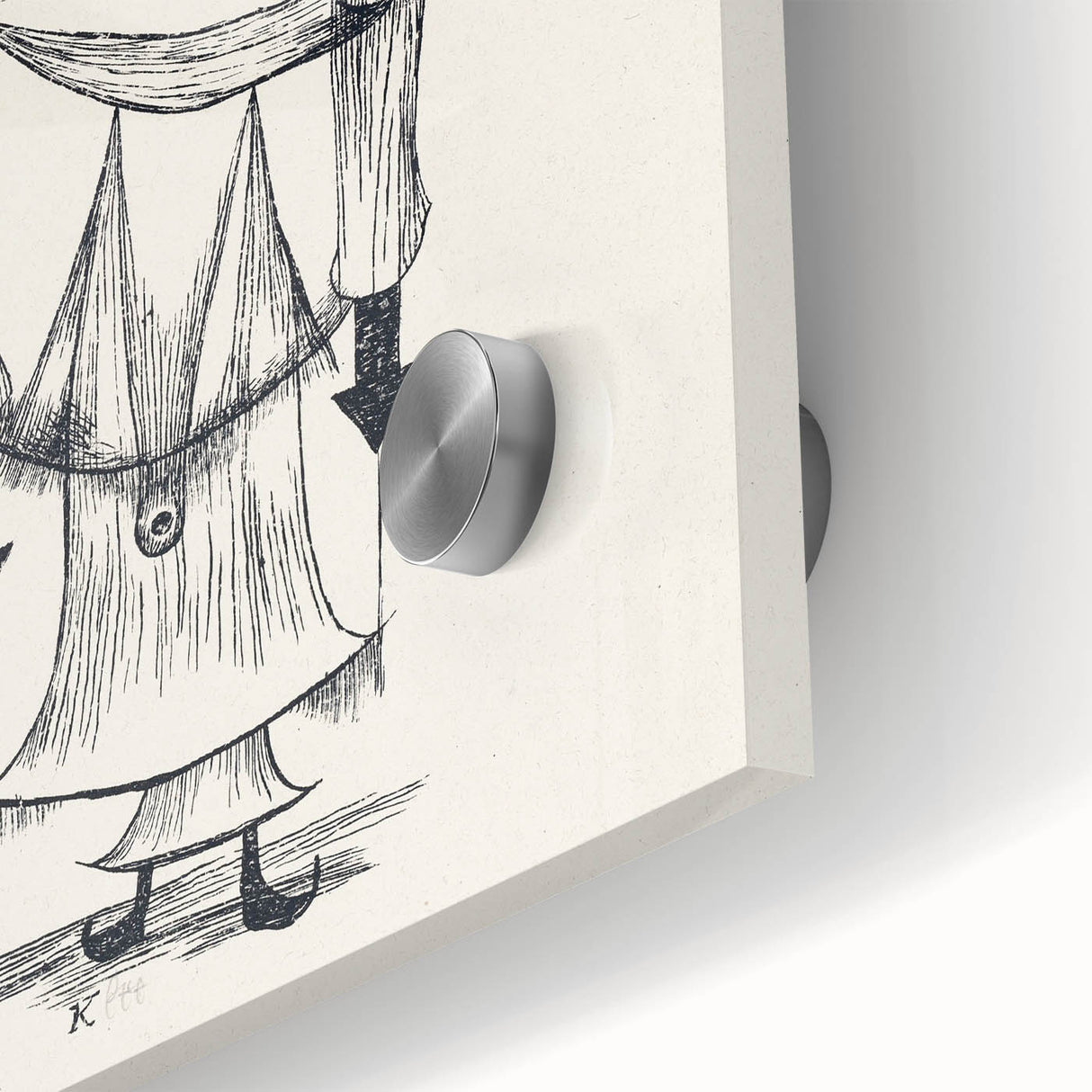 Witch with a Comb Wall Art - Abstract Minimalist Print by Paul Klee