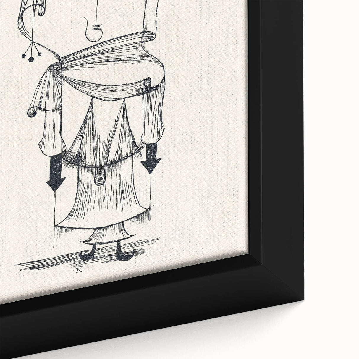 Witch with a Comb Wall Art - Abstract Minimalist Print by Paul Klee