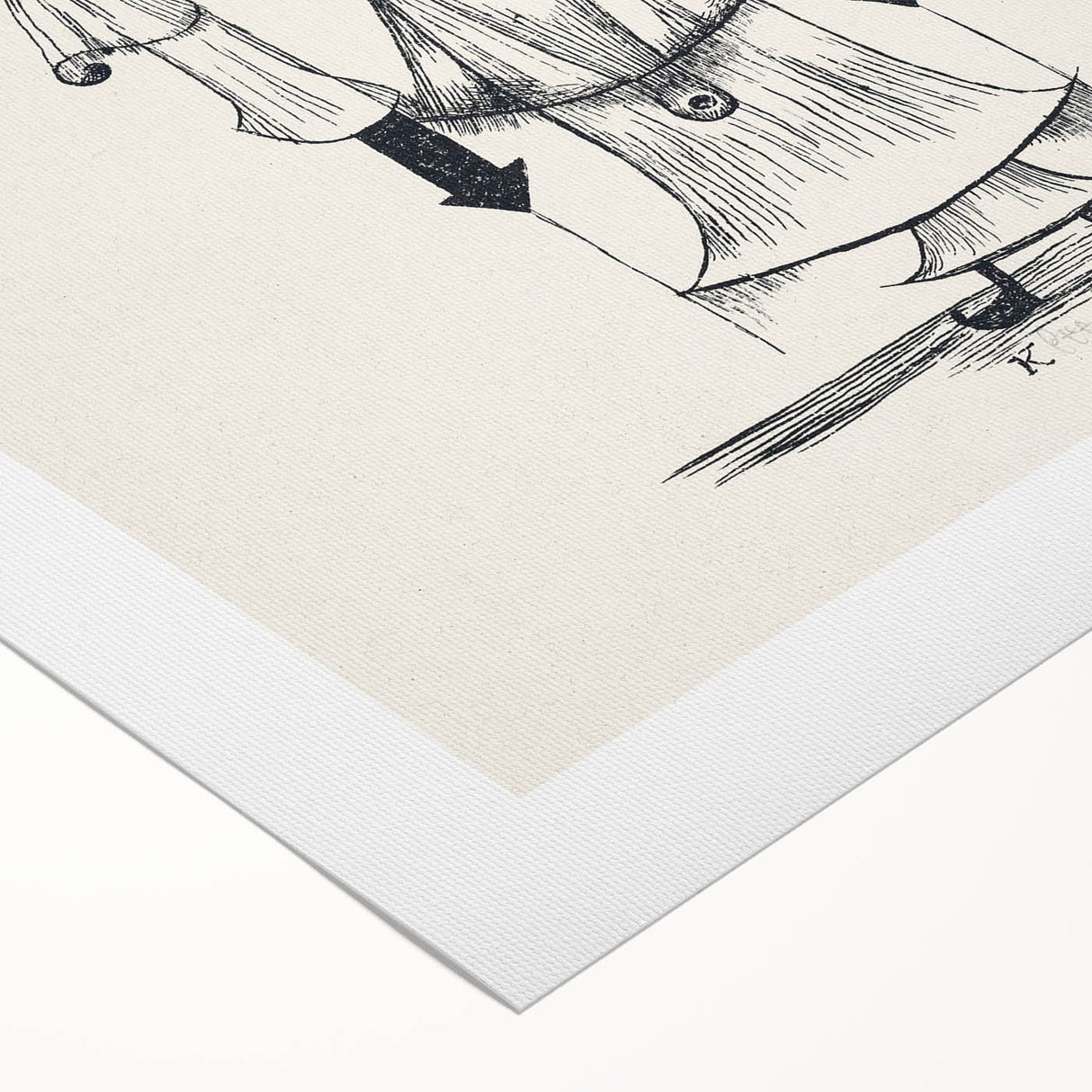 Witch with a Comb Wall Art - Abstract Minimalist Print by Paul Klee