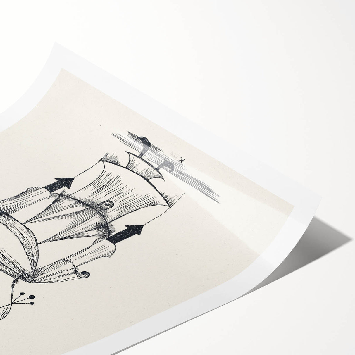 Witch with a Comb Wall Art - Abstract Minimalist Print by Paul Klee