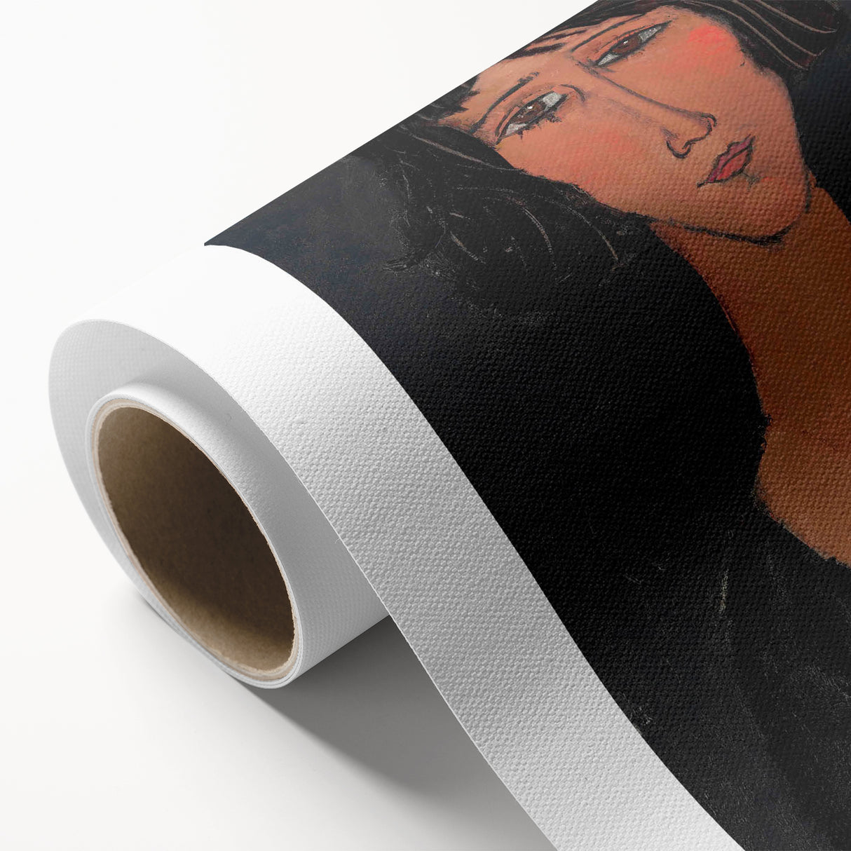 Abstract Modern Portrait - Modigliani Inspired Modern Wall Art Print