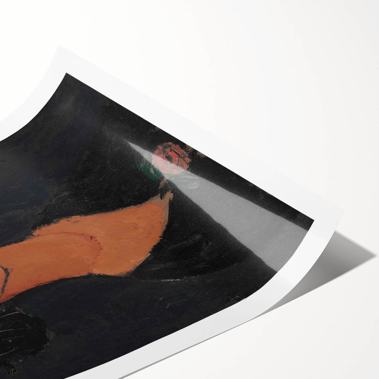 Abstract Modern Portrait - Modigliani Inspired Modern Wall Art Print