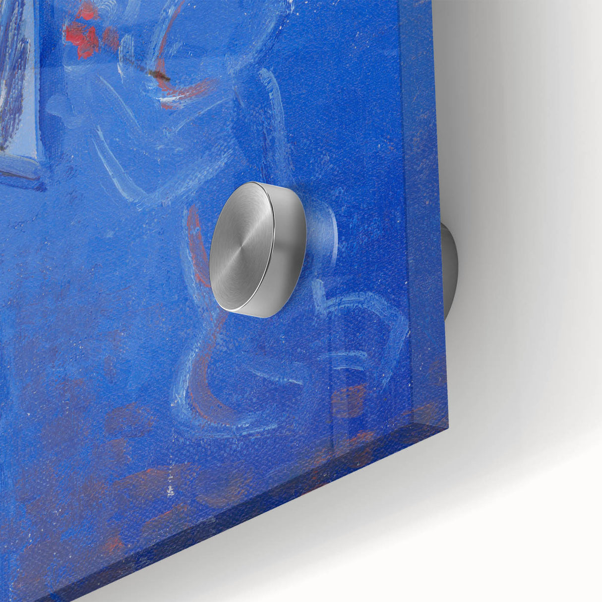 Modern Abstract Madonna - Blue Contemporary Wall Art for Home Decor