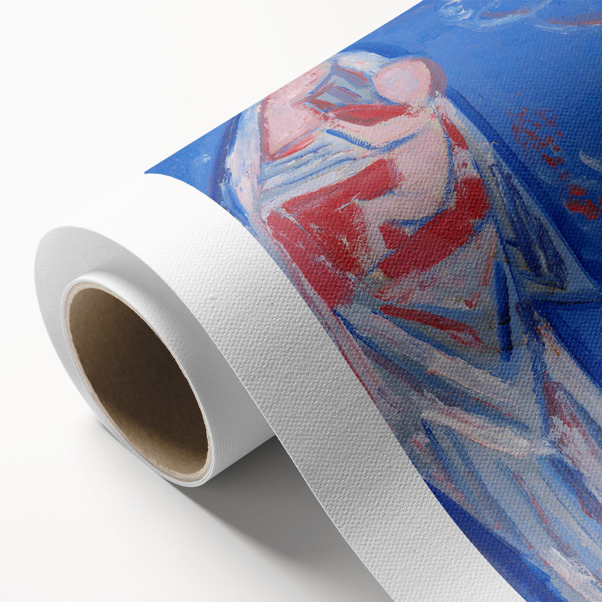 Modern Abstract Madonna - Blue Contemporary Wall Art for Home Decor