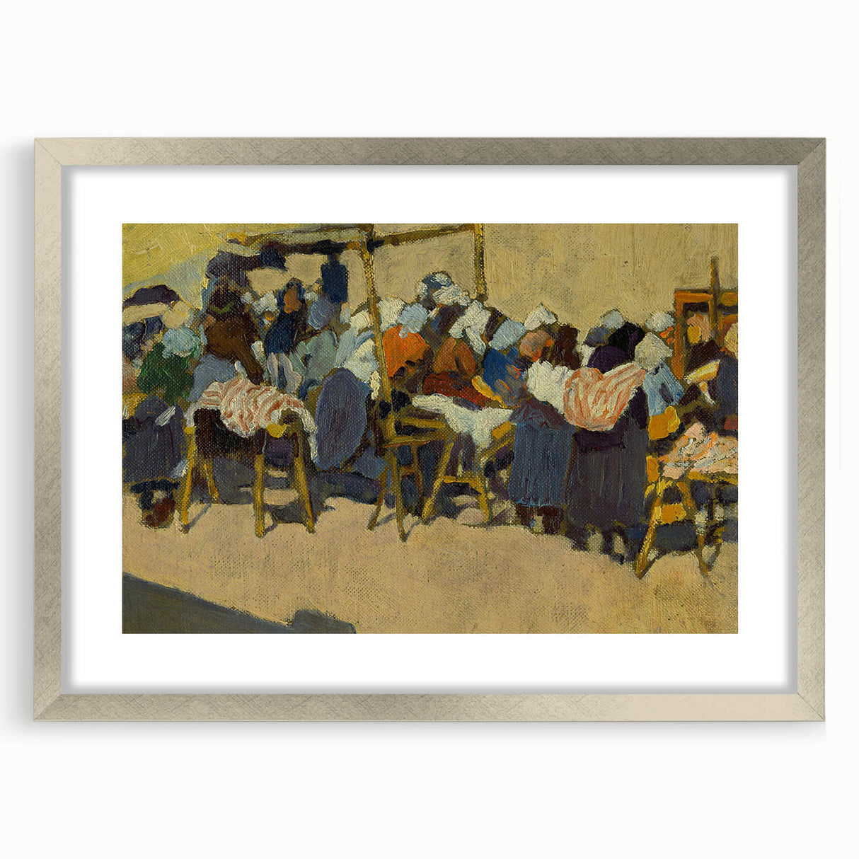 Abstract Market Scene - Modern Wall Art in Minimalist Contemporary Style