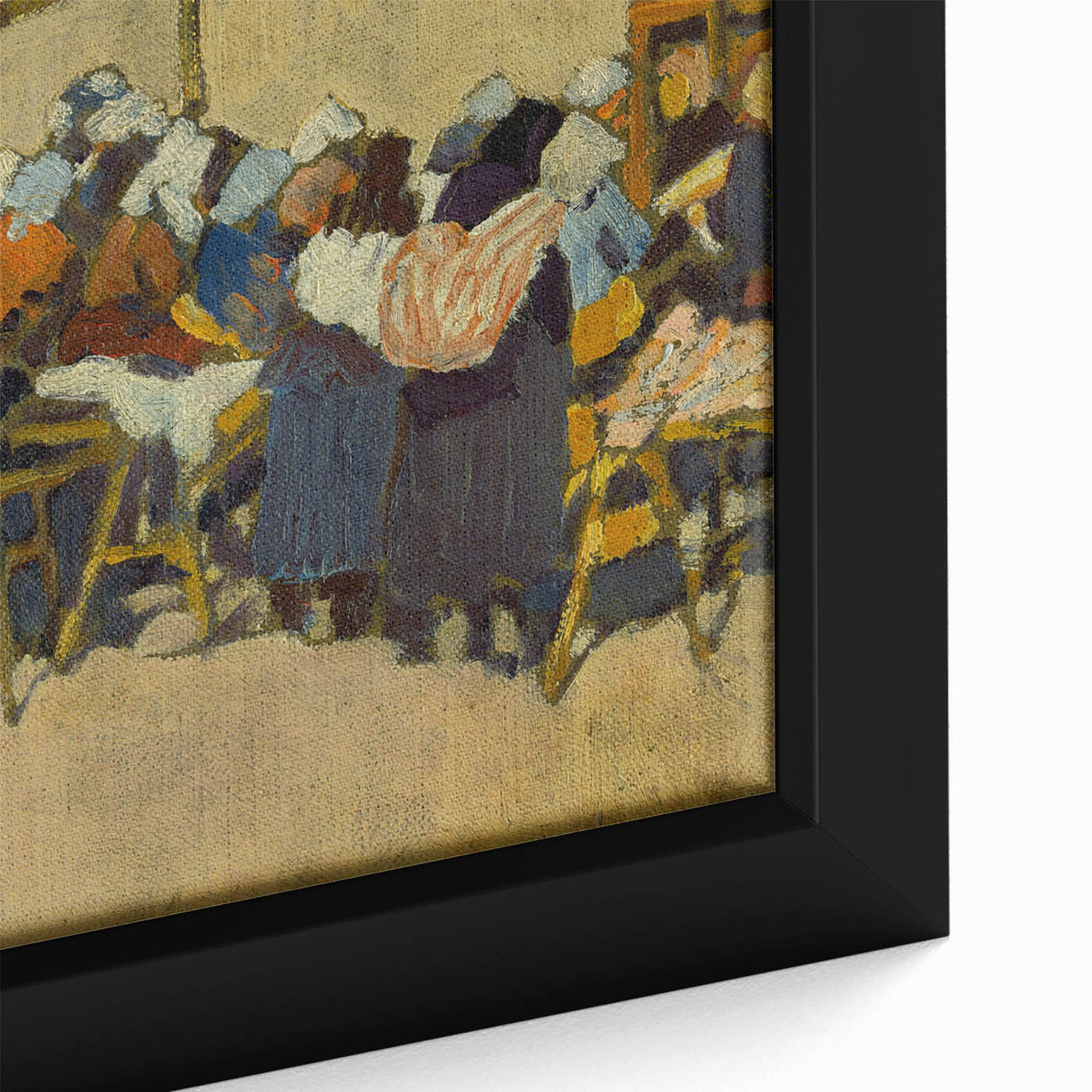 Abstract Market Scene - Modern Wall Art in Minimalist Contemporary Style