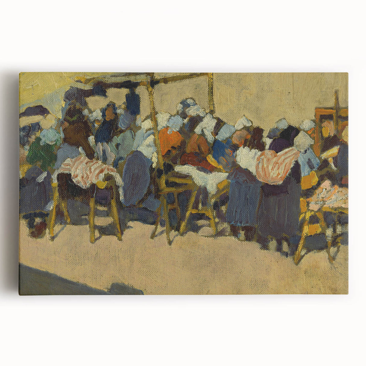 Abstract Market Scene - Modern Wall Art in Minimalist Contemporary Style